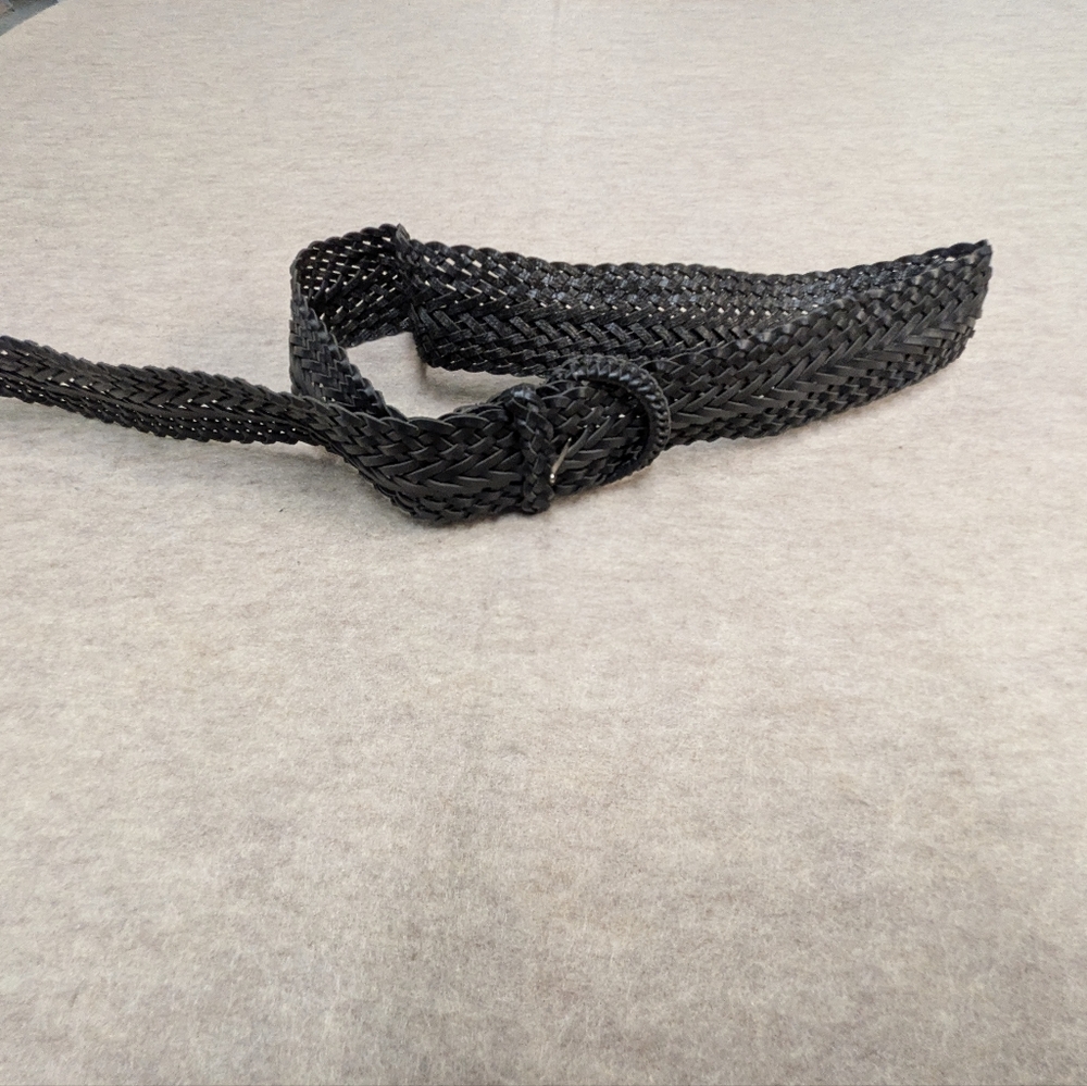 Deep Brown Woven Wide Make A Size Belt 47" Long 2" Wide Y2K 90s Braided